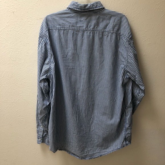 Blue and White Stripe - George Men’s Button Up - Picture 3 of 7